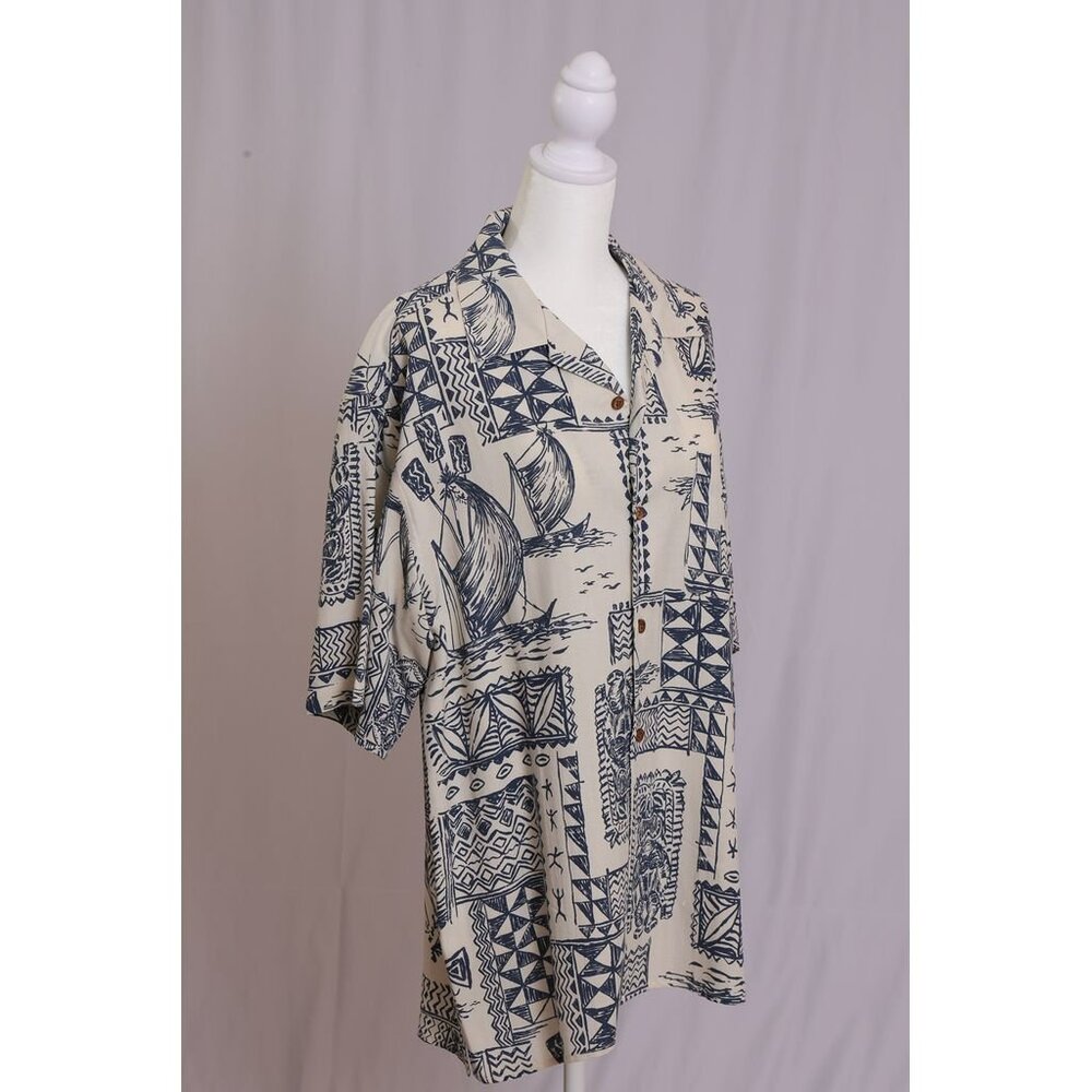 Men's Size Medium Blue Nautical Shirt